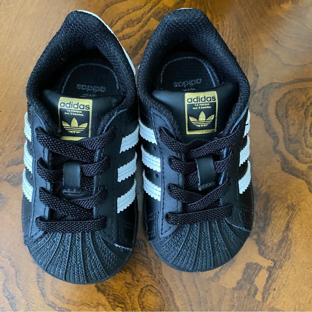 Adidas Leather Superstar Shell Toe Sneakers - Picture 8 of 10